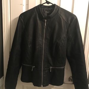 Baccini Vegan Leather peplum Jacket